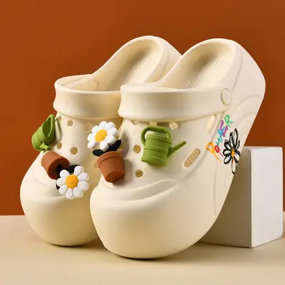 Women's Daisy Clogs with Height Increase & Breathable Design