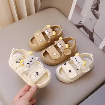 2025 New Summer Breathable Children's Beach Shoes for Boys and Girls, Soft-Soled Baby Toe-Cap Toddler Shoes, Children's Sandals