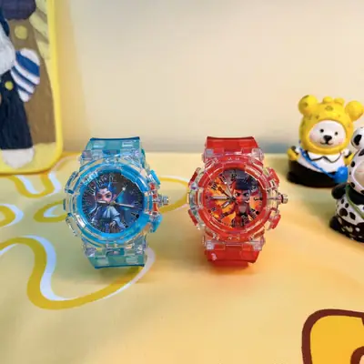 Red Neon Luminous Kids Watch for Girls Kindergarten