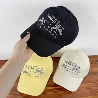 Black Korean Style Butterfly Digital Cap for Women