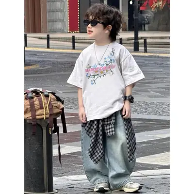 Pure Cotton Boys T-Shirt Short Sleeve Cartoon Top Summer Wear