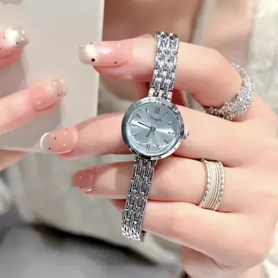 Women's Elegant Water Resistant Bracelet Watch with Chain Strap