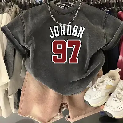 Boys T-Shirt Jordan 97 Distressed Cotton Summer