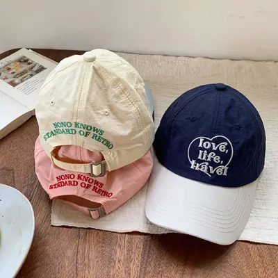 Pink Love Heart Baseball Cap for Boys Girls Summer 2025