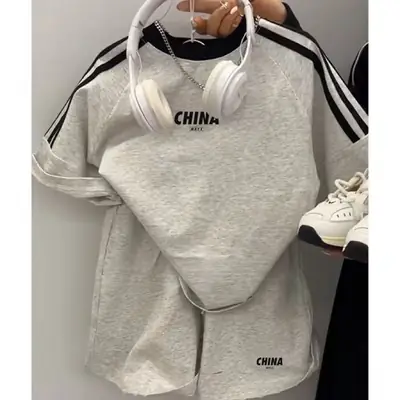 Boys China Track Tee Black 2025 Set