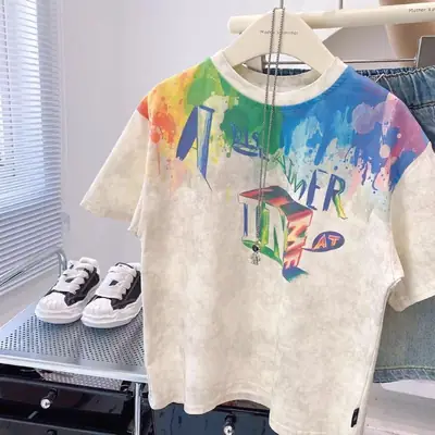 Boys Printed Letter T-Shirt Summer 2025