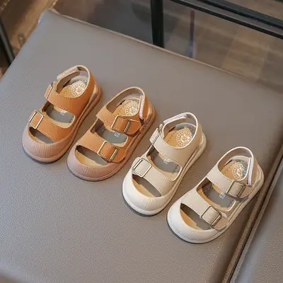 Boys' Baby Sandals 2025 Summer New Children's Beach Shoes Non-Slip Toddler Shoes Closed-Toe Baby Shoes Trendy