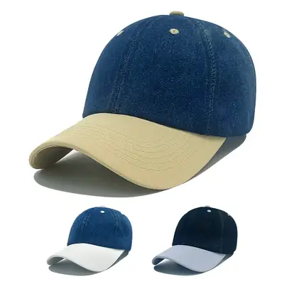 Women Blue Denim Baseball Cap Sun Visor