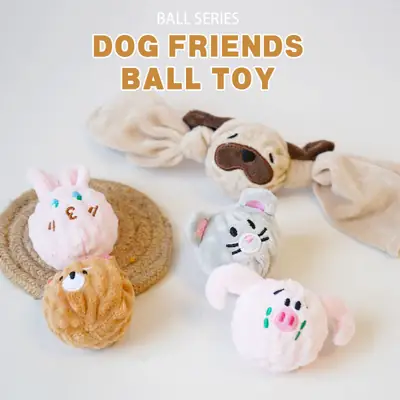 Pet Teething and Chewing Bb Cute Animal Shaped Elastic Ball Sound Toy Thorn Ball Bichon Teddy Amazon