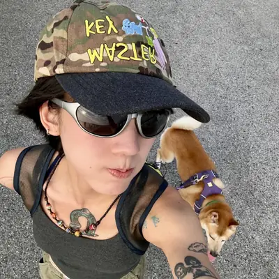Korean Embroidered Camo Baseball Cap for Women
