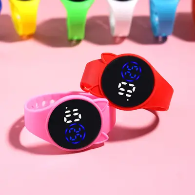 Touch Electronic Watch for Kids with Cat Ears Design