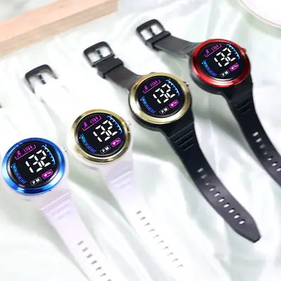 Digital Round Watch for Men Women Casual Sports Wear