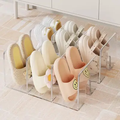 Large Capacity Clear Shoe Rack for Cabinet Space Saving