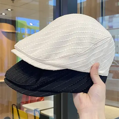 Japanese Striped Beret for Women Spring Summer