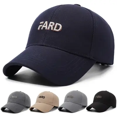 Men's Navy Blue Baseball Cap Korean Style