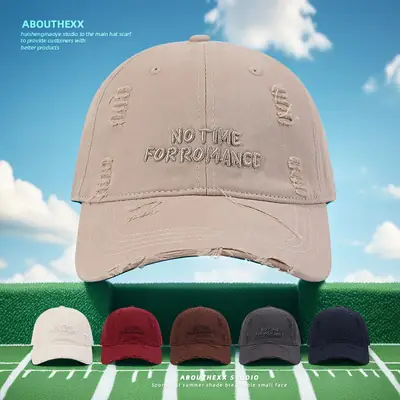 White Korean Style Baseball Cap for Women & Men