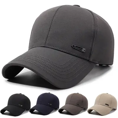 Men Black Baseball Cap Outdoor Travel Sunshade