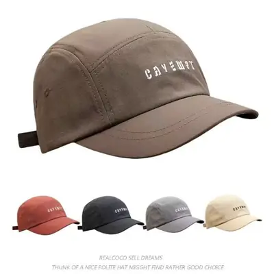 Japanese Retro Baseball Cap Five Panel Unisex Thin Workwear Style