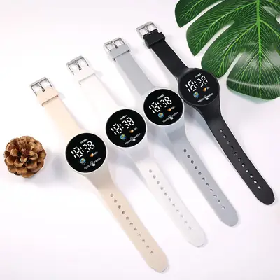 Touch Screen Couple Electronic Watch with Earth Design