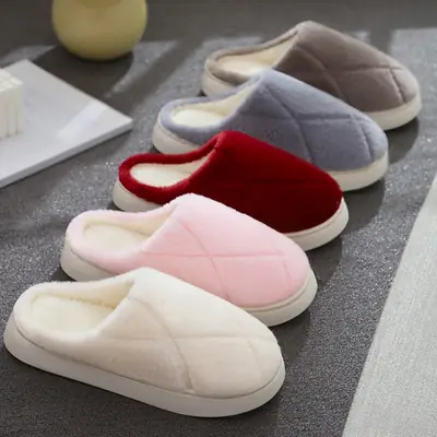 Plush Cotton Slippers for Women, New Autumn and Winter Non-Slip Indoor Home Use, Warm and Silent, Men's Style, Factory Wholesale