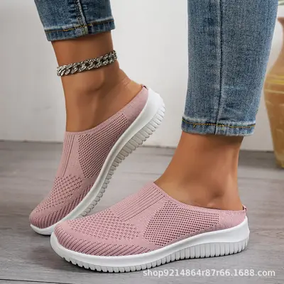 Women's Purple Mesh Slip-On Shoes 35cm