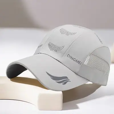 Men's Black Windproof Brim Hat with Duck Logo