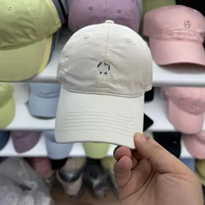 Men's Pink Embroidered Tilted Cap