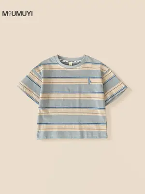 Boys Striped Short Sleeve T-Shirt 2025
