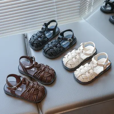 Baby Girl Woven Sandals Closed-Toe Summer
