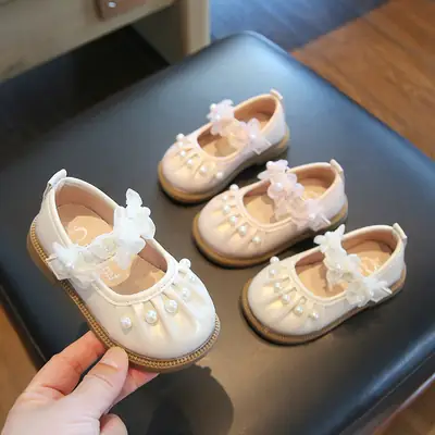 Girls' Small Leather Shoes, Girls' Fashionable Princess Shoes, Baby Girl's Shoes, Soft-Soled Baby Toddler Shoes, Beanie Shoes, Flats, Spring & Fall