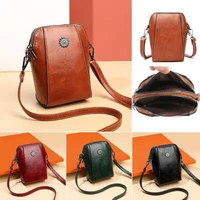 2026 Mini Crossbody Phone Bag for Women Soft Leather