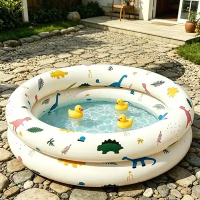 Ugly-Cute Ins Round Pool Retro Children's Water Play Pool Home Use Thickened Swimming Pool Ocean Pool for Infants and Toddlers