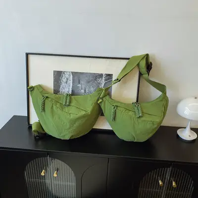 2025 Green Canvas Shoulder Bag for Women