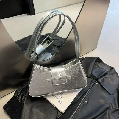Silver Crossbody Shoulder Bag for Women 2025