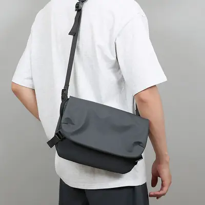 Men's Grey Crossbody Bag Large Capacity Trolley Travel Set