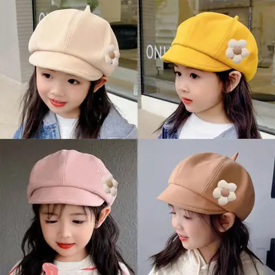Girls Peaked Cap Winter Warm Windproof Kids