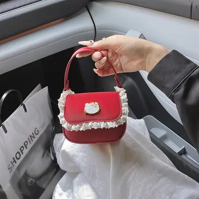 Red Cartoon Mini Shoulder Bag for Women 2025