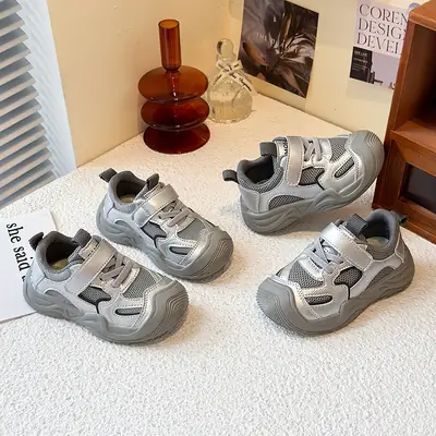 Boys' Sports Shoes 2025 Summer New Style Baby Girl's Mesh Shoes Breathable Dad Shoes Baby Shoes Mesh Running Shoes