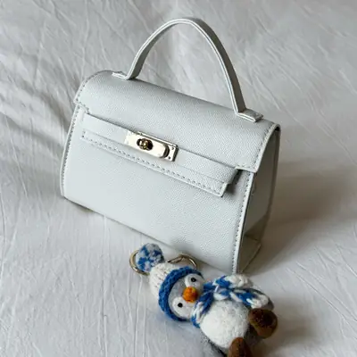 White Korean Style Crossbody Shoulder Bag for Women