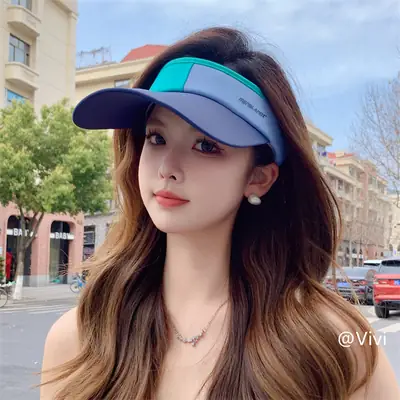 Summer Ice Silk Visor Hat for Girls Sun Protection