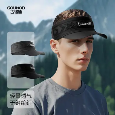 Women Black Mesh Sun Hat for Running Outdoor Mountaineering