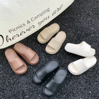 Girls Elastic EVA Flip Flops Black Summer 2025
