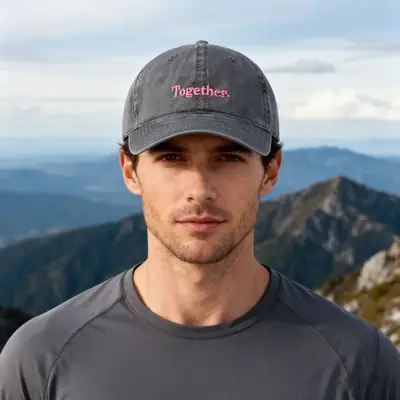 Men Letter Print Baseball Cap Green Large Bristle