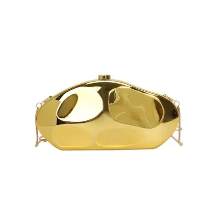 Golden Meteorite Clutch Bag for Women