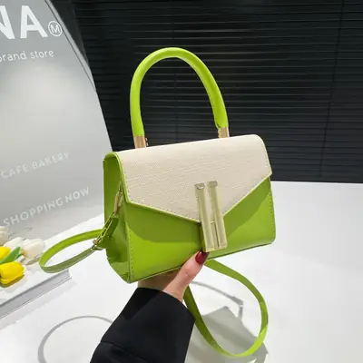 Green Textured Women's Shoulder Bag 2024 New Style