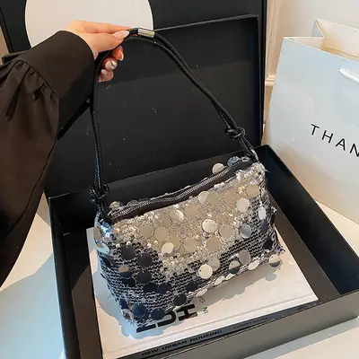 Sequin Crossbody Bag for Women 2025 Summer