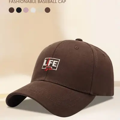 Men Duckbill Cap Brown Large Circumference