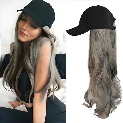 Black Long Curly Hair Wig Cap for Daily Wear