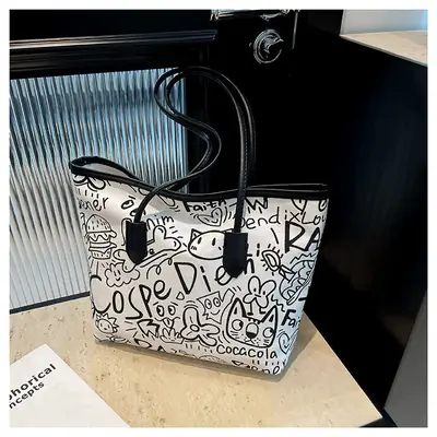Korean Japanese Graffiti Shoulder Bag for Women