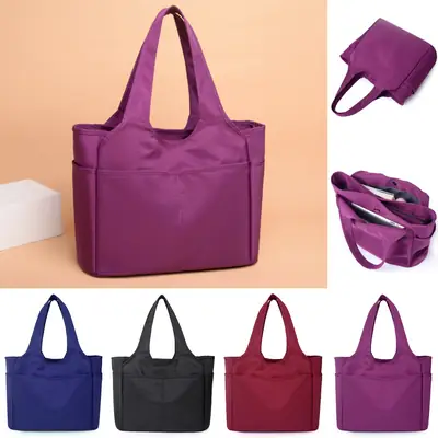 2026 Women's Multi-Pocket Oxford Handbag Purple